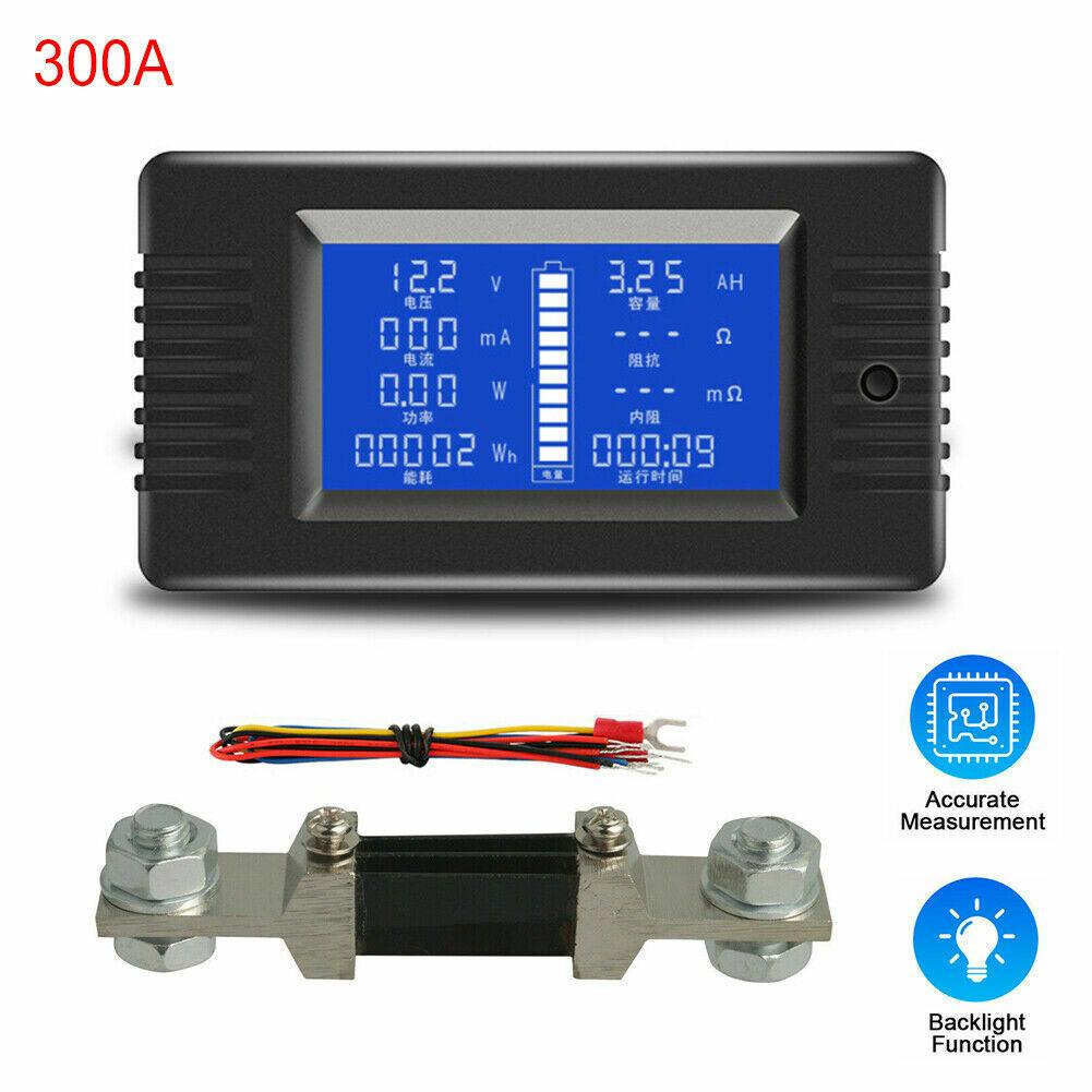 300A DC Battery Monitor With Shunt With Wiring Tools For Car, Caravan, Solar - Office Catch