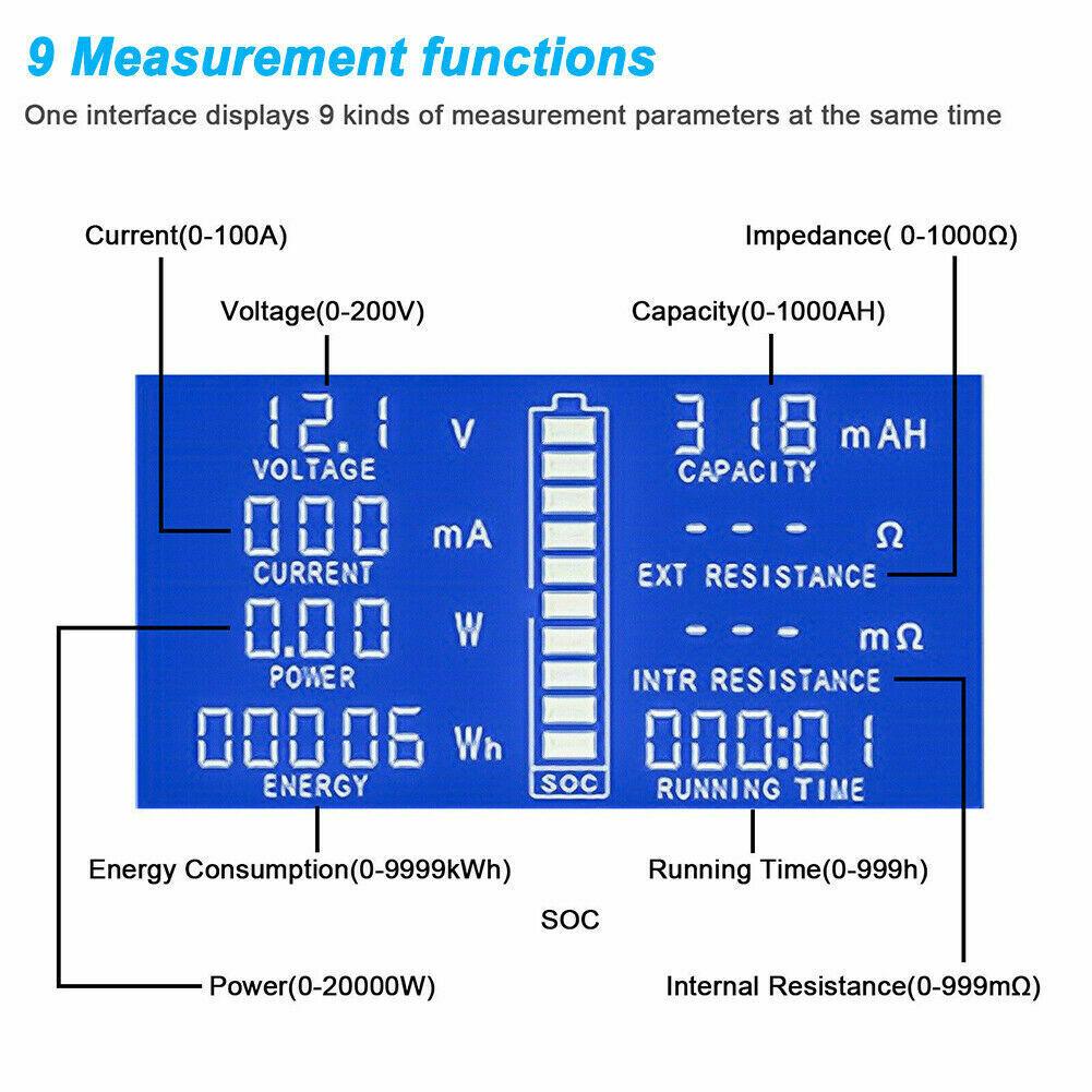 300A DC Battery Monitor With Shunt With Wiring Tools For Car, Caravan, Solar - Office Catch