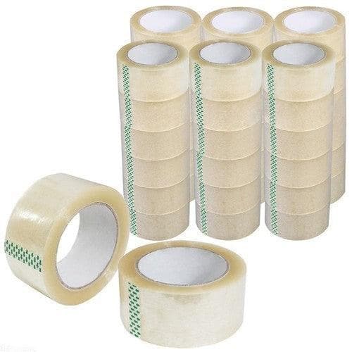 36x Clear Packing Tape Sticky Rolls Adhesive Tapes | 48mm x 75m | Value Pack - Office Catch