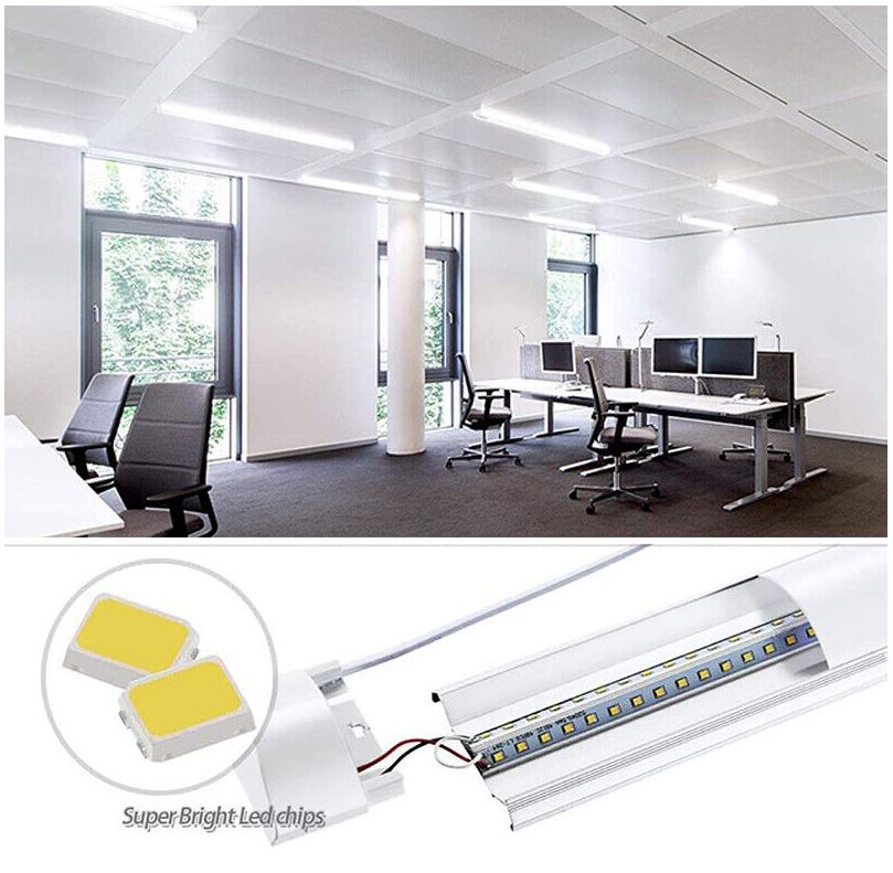 4FT 1200mm Slim LED Wide Batten Tube Light Ceiling Strip Bar Light Daylight | 2 Pack - Office Catch