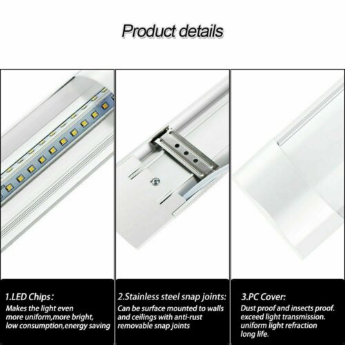 4FT 1200mm Slim LED Wide Batten Tube Light Ceiling Strip Bar Light Daylight - Office Catch