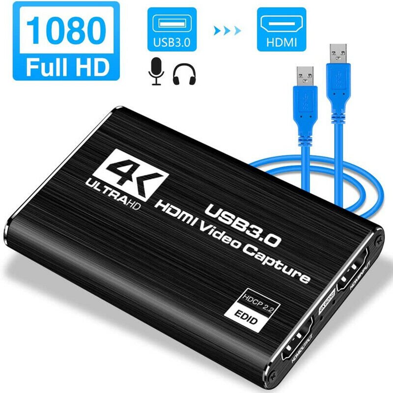 4K 1080P Audio Video Capture Card HDMI to USB 3.0 Game Capture Card For PS4/PC - Office Catch