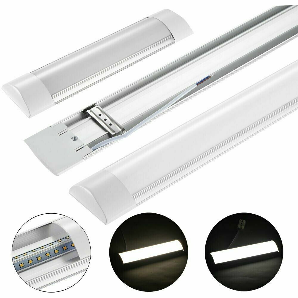 5 Pack LED Slim Ceiling Batten Tube Light Linear 60cm Fluro Fluorescent - Office Catch