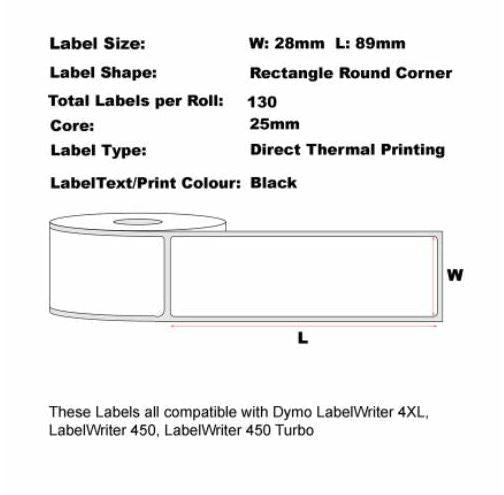 50 Rolls | Compatible Dymo 4XL S0904980 Shipping Labels 104 x 159mm SD0904980 - Office Catch