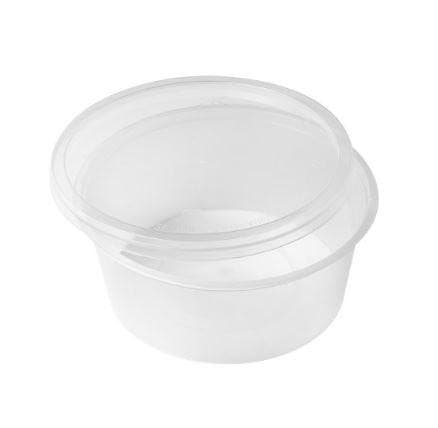 500ml (100pcs) Plastic Sauce Container with Lid - Office Catch