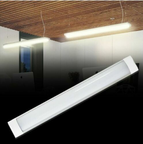5Pcs 4FT 1200mm Slim LED Wide Batten Tube Light Ceiling Strip Bar Light Daylight - Office Catch