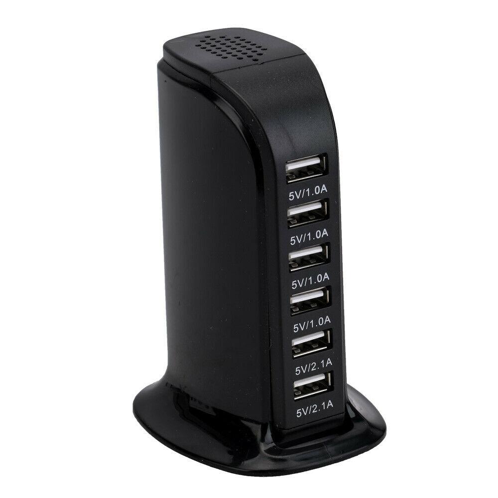 6 Port Charging Station USB Desktop AU New Charger Rapid Tower Power Adapter AU - Office Catch