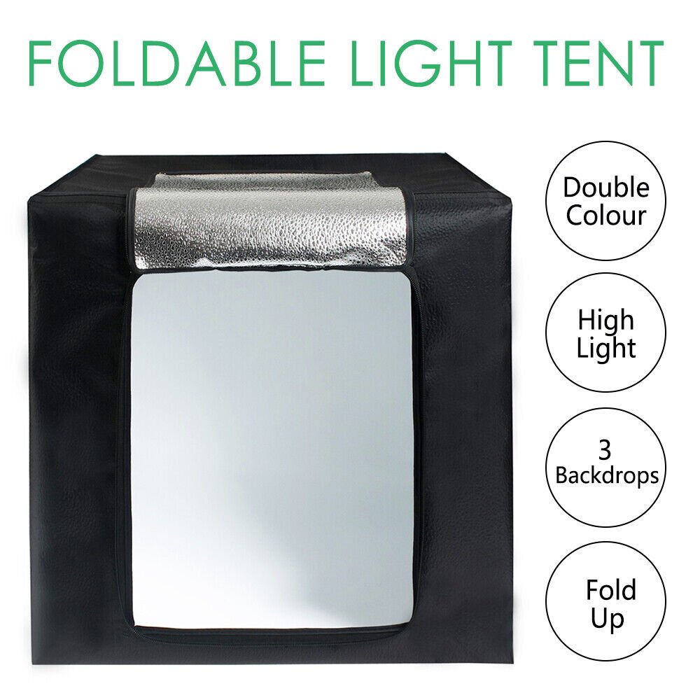 60CM Large LED Light Room Photo Studio Photography Lighting Tent Cube Mini Box | 3000K/5500K - Office Catch