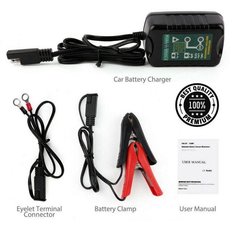 6V 12V 1.5A Car Automatic Motorcycle Battery Charger Maintainer Trickle - Office Catch