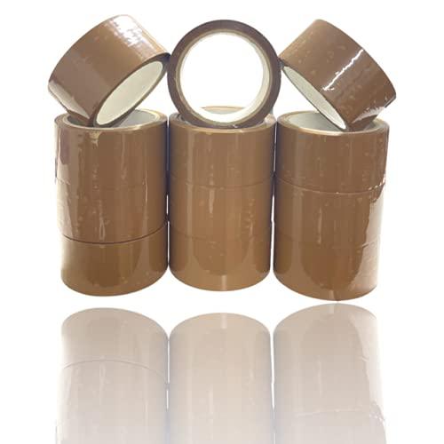 72Rolls | Brown Packing Tape | Packaging Moving Adhesive Tapes | 48mm x 75m | Bulk Pack - Office Catch