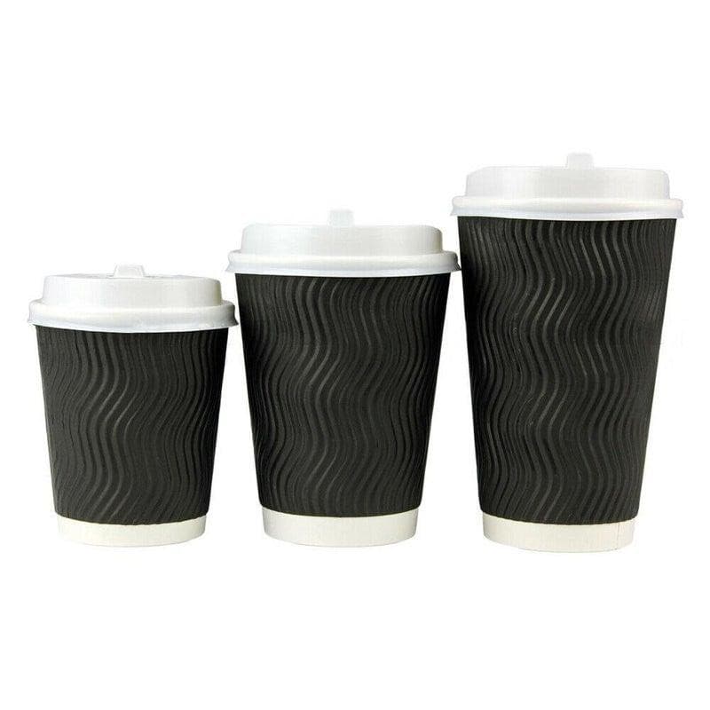 8oz (Small) 500pcs Triple Wall Coffee Cups Disposable 8oz Bulk Takeaway - Office Catch