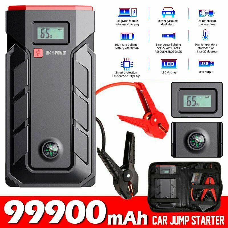 99900mAh Jump Starter Pack Power Bank Engine Start - Office Catch