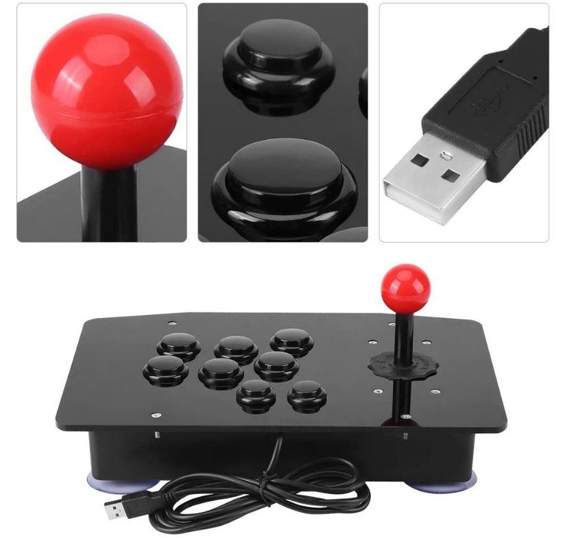 Arcade Joystick Fighting Game Stick USB Wired Controller - Office Catch