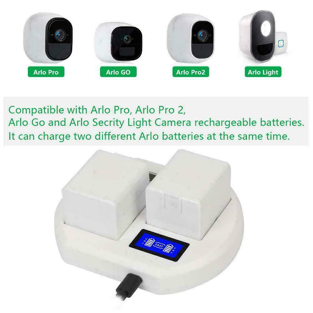 Arlo Pro 2 Dual Battery Charger with USB Cable & LCD - Office Catch