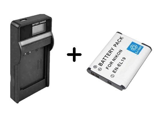 Battery + LCD Charger For Nikon Camera | EN-EL19 - Office Catch