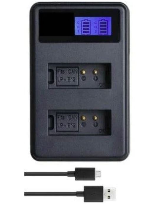 Battery + Twin Charger For Canon Camera | LP-E12 - Office Catch