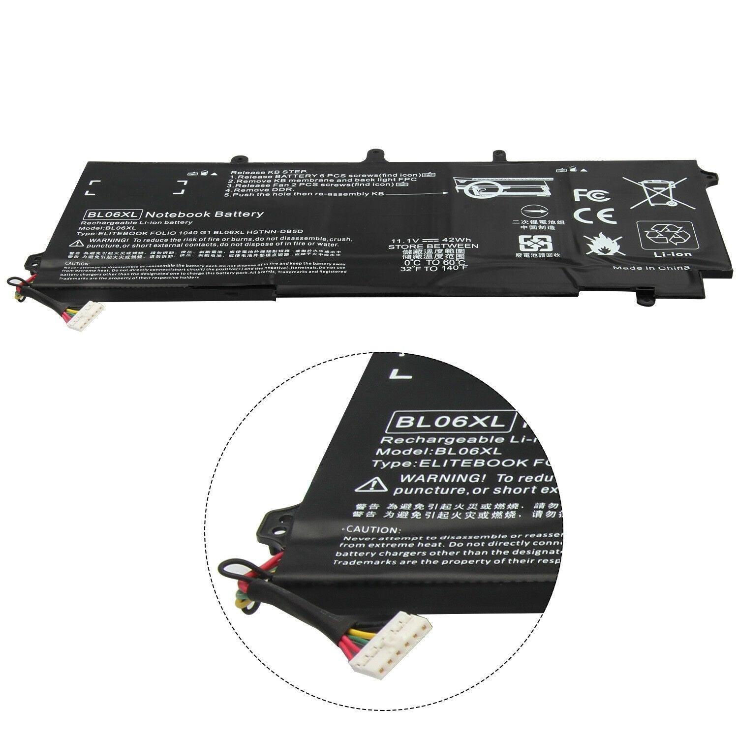 BL06XL Battery for HP EliteBook Folio 1040 G1, 1040 G2 722297-001 HSTNN-DB5D AU - Office Catch