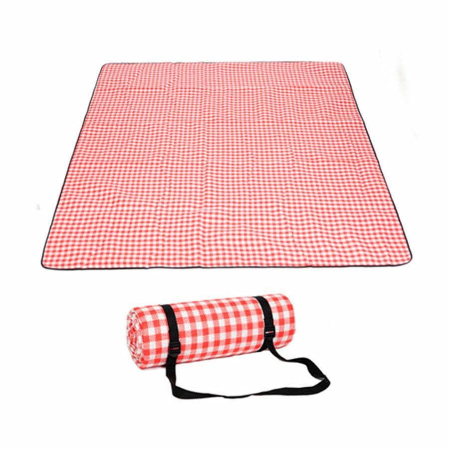 Black | Premium Large Picnic Mat Blanket Cashmere Rug Waterproof Outdoor Camping - Office Catch