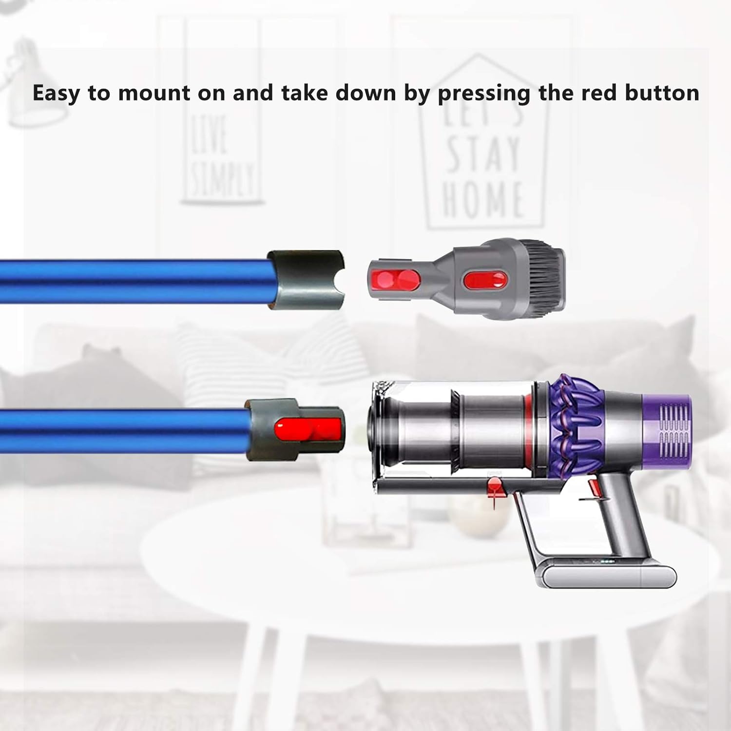 Blue | Dyson Wand Stick Extension Tube V7 V8 V10 V11 V15 Detect Animal Absolute - Office Catch