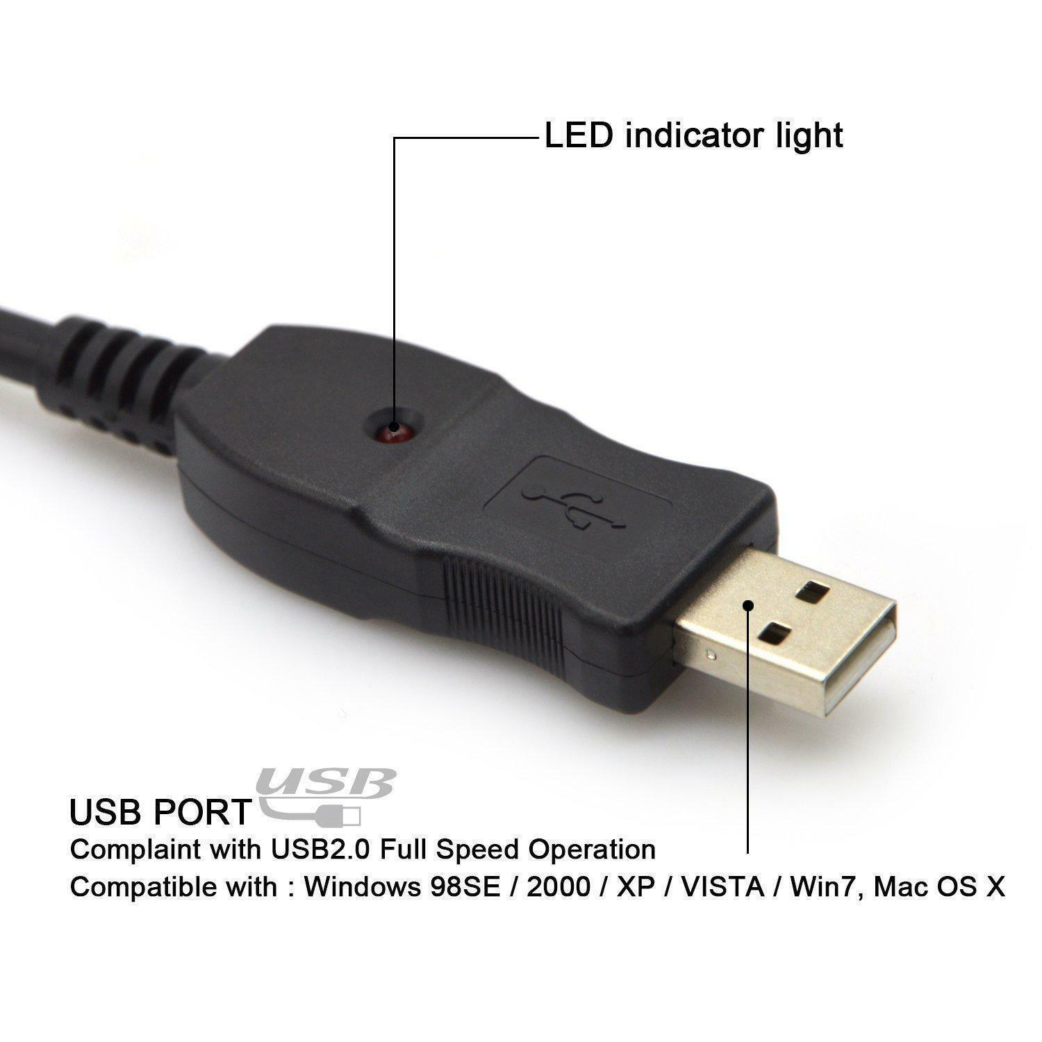 Cable Link Connection 1/4'' Guitar USB to 6.3mm Jack Bass Instrument Cable - Office Catch