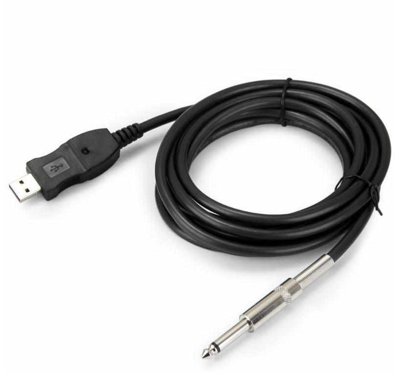 Cable Link Connection 1/4'' Guitar USB to 6.3mm Jack Bass Instrument Cable - Office Catch