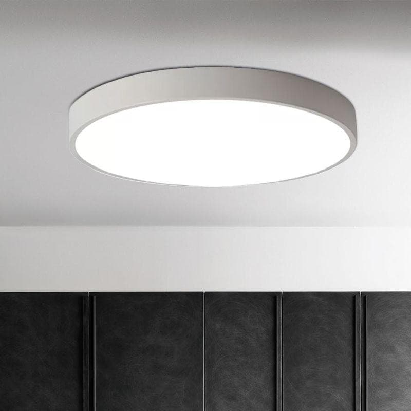 Ceiling Light LED Dimmable/Cool White 24W Black Shell Round Indoor Light | White - Office Catch