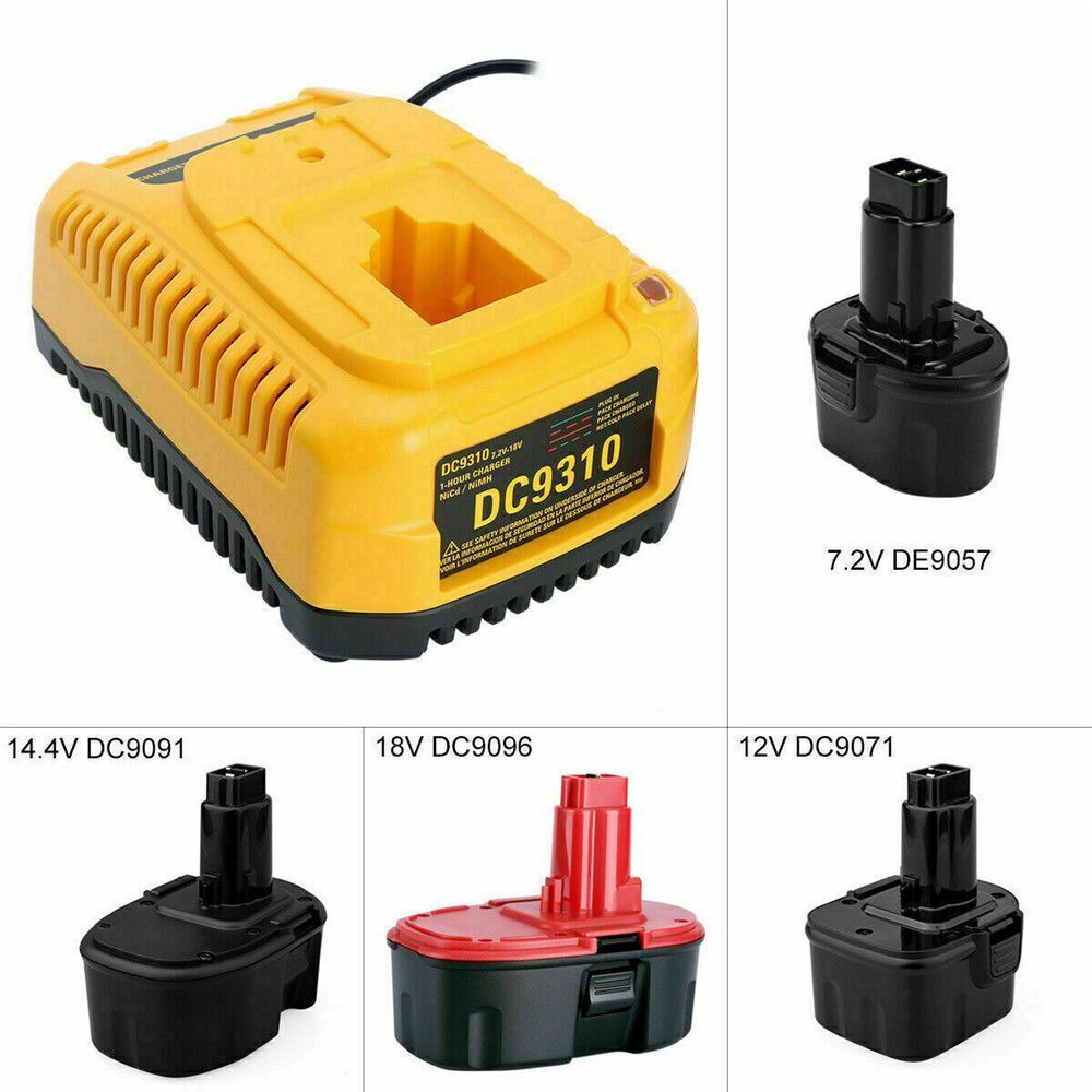 Charger Power Adapter Cable Adaptor For Dewalt 7.2V-18V Nicad & Nimh Battery - Office Catch