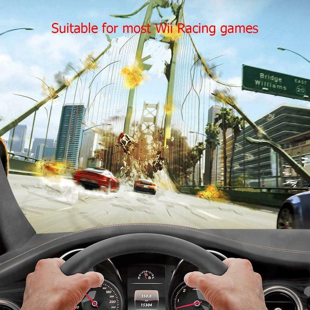 Compatible Racing Steering Wheel for Wii and Wii U Remote Controller Mario Kart Wii Racing Wheel Compatible with Wii and Wii U Racing Games - Office Catch