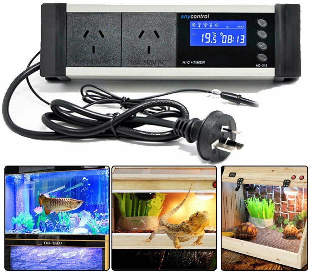 Day/Night Timer Temperature Thermostat Controller For Aquarium - Office Catch