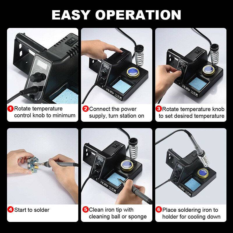 Digital Display 60W Soldering Iron Tip Solder Rework Station Desoldering Welding - Office Catch