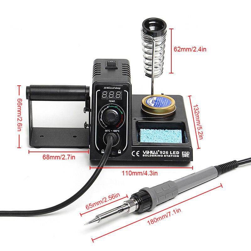 Digital Display 60W Soldering Iron Tip Solder Rework Station Desoldering Welding - Office Catch