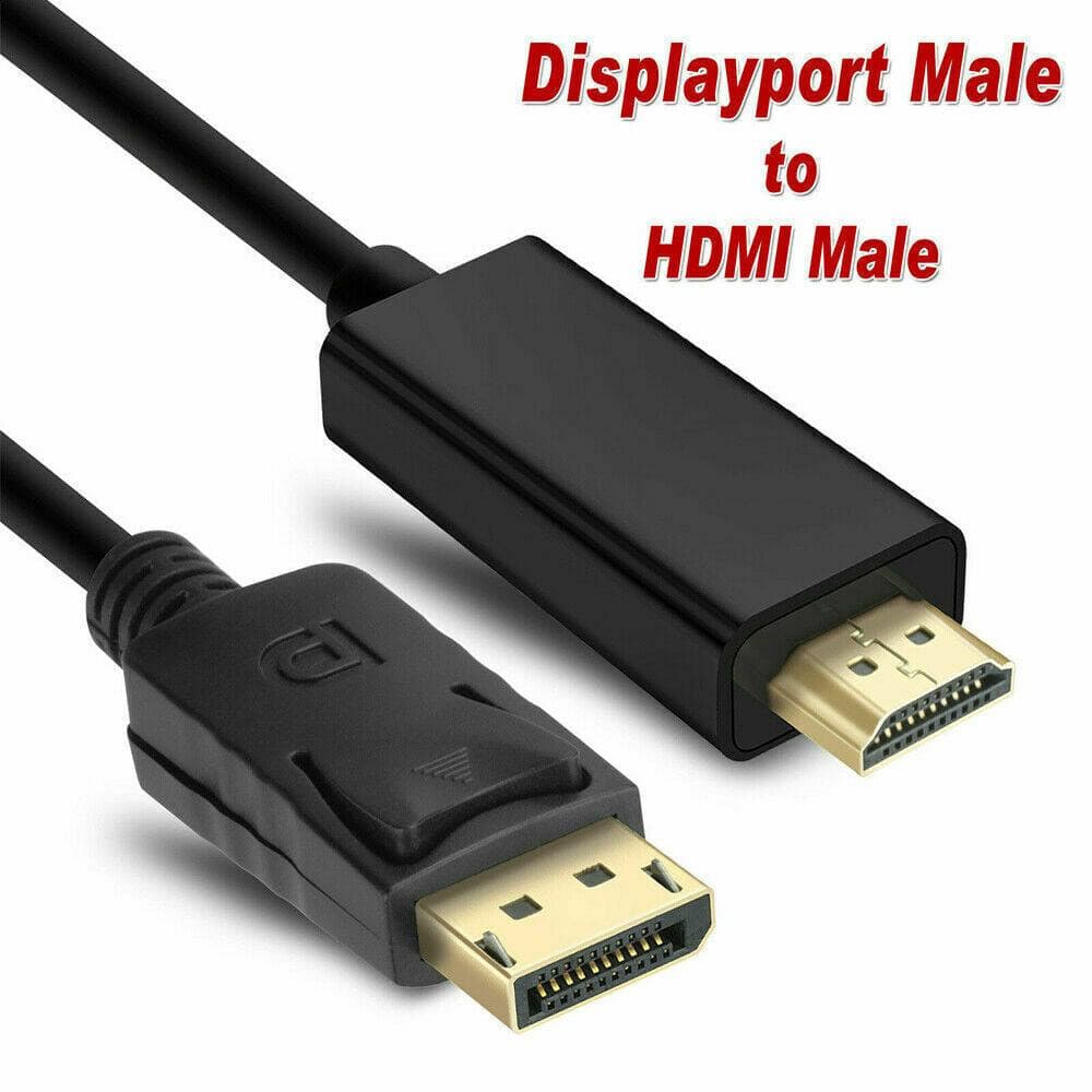 Display Port DP to HDMI Cable Male to Male | Displayport Full HD High Speed 1.8M - Office Catch