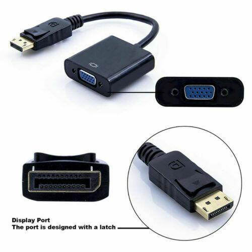 Displayport DP Male to VGA Female Video Converter | Display Port Adapter Cable PC - Office Catch