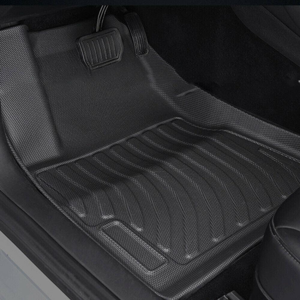 For Tesla Model 3 All Weather 2017-2022 Floor Rubber Mats Carpets Front Rear Set - Office Catch