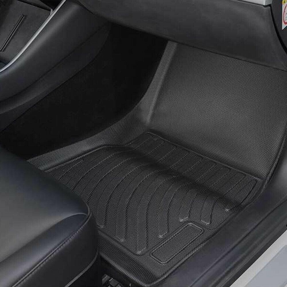 For Tesla Model 3 All Weather 2017-2022 Floor Rubber Mats Carpets Front Rear Set - Office Catch