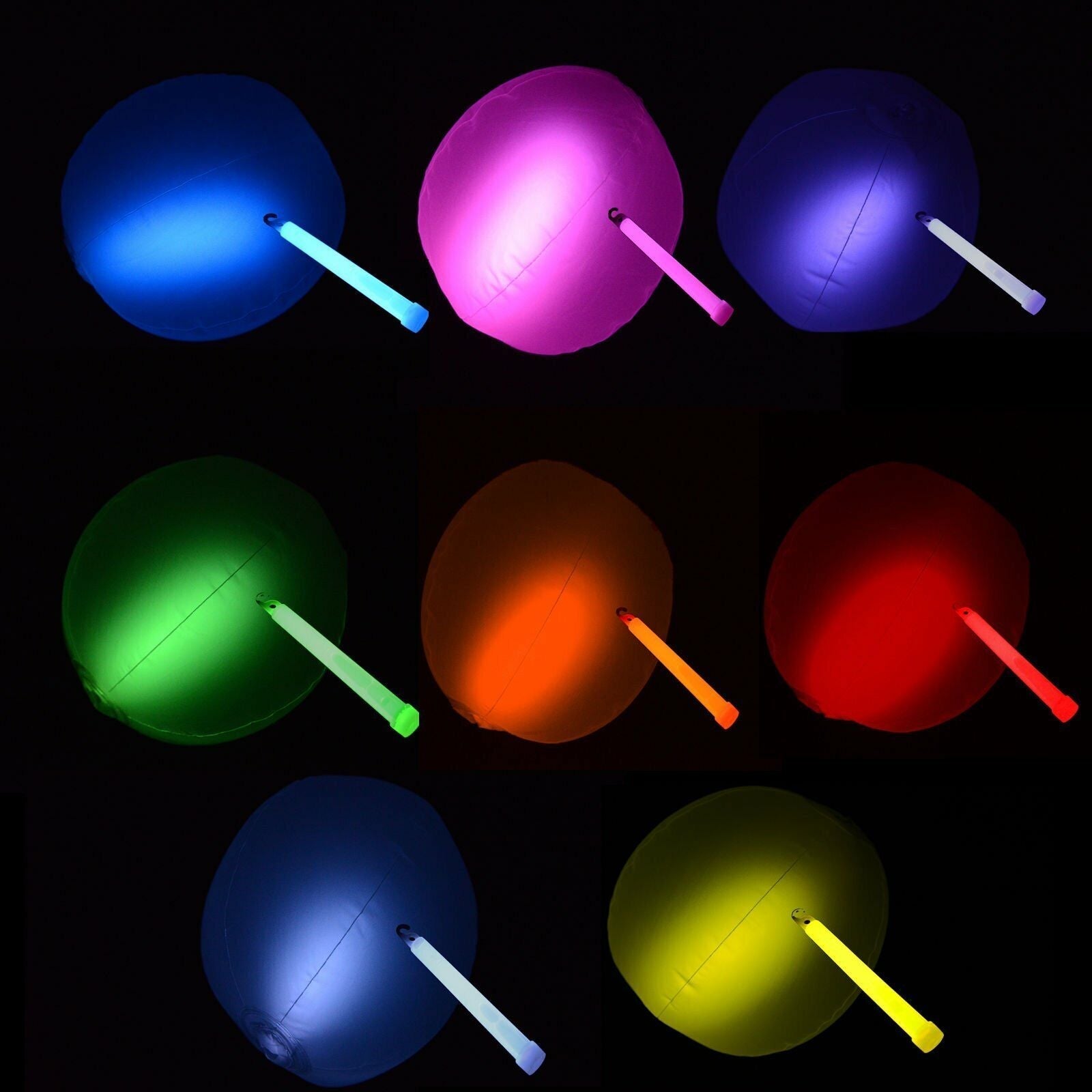 Glow In The Dark Beach Ball | 10 Pack - Office Catch