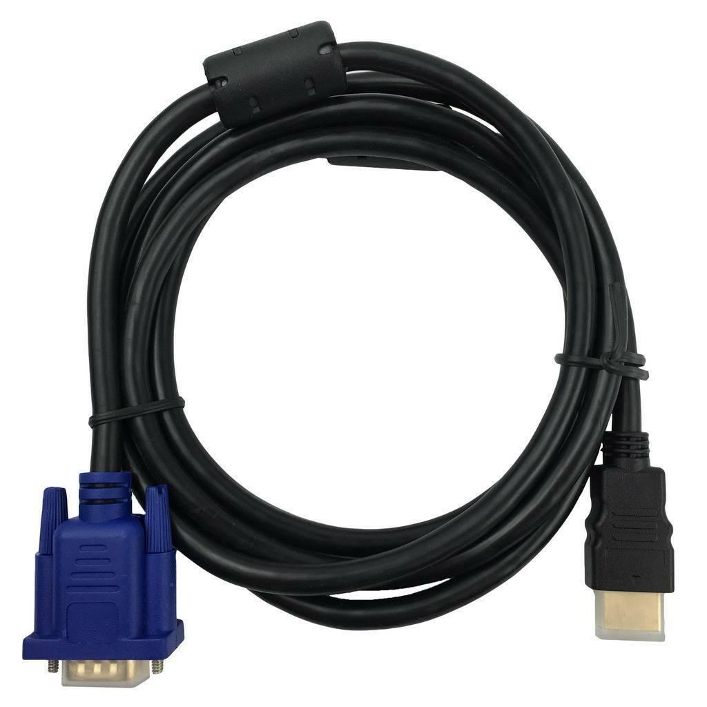 HDMI Male to VGA Male Cable Adapter Monitor Lead HD 15Pin 1080P Converter Laptop - Office Catch