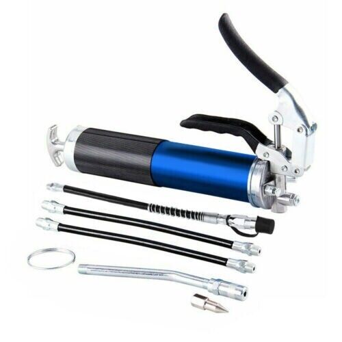 Heavy Duty Grease Gun Hand Pressure Pistol Grip 6000PSI Dual Flow with Flex Hose - Office Catch