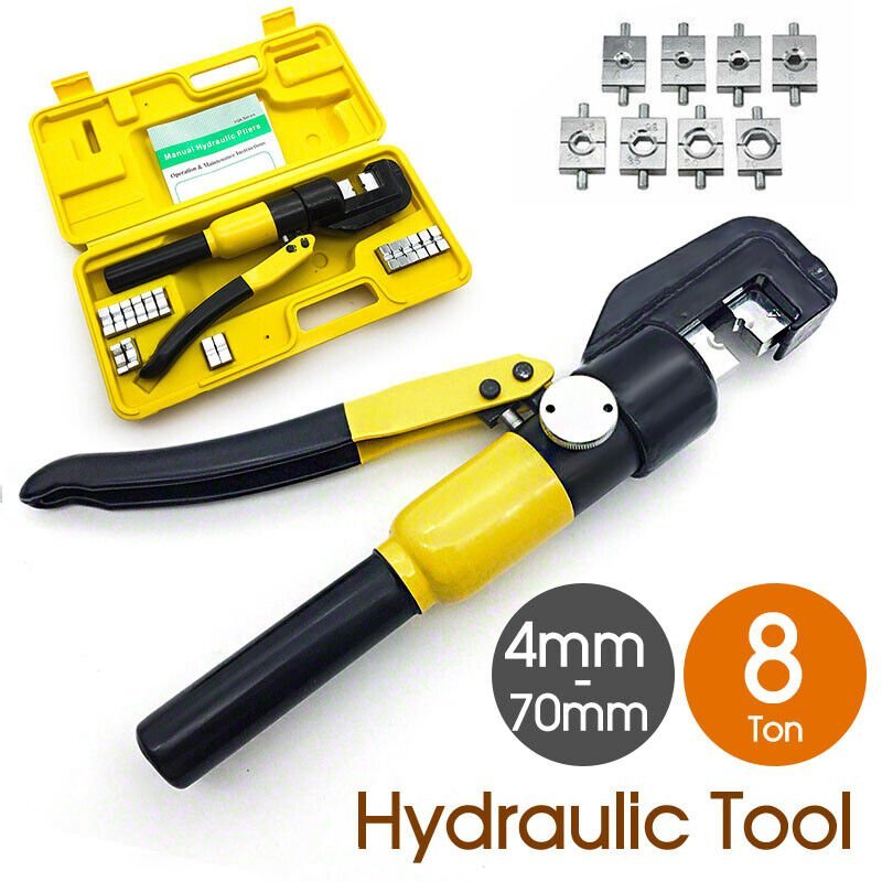 Hydraulic Crimper Cable Wire Crimping 4mm-70mm 8 Ton - Office Catch