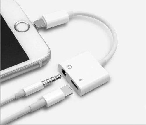 iPhone to 3.5mm Splitter 2in1 Adapter to AUX Headphone and Charger - Office Catch