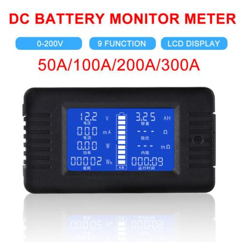 LCD Display DC Battery Monitor Meter 200V Voltmeter Amp For RV System 100A - Office Catch