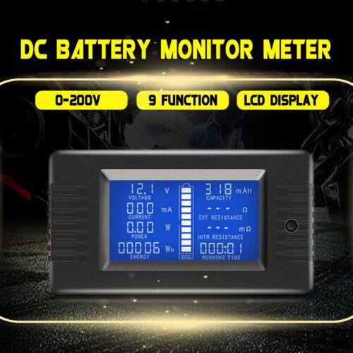 LCD Display DC Battery Monitor Meter 200V Voltmeter Amp For RV System 200A - Office Catch