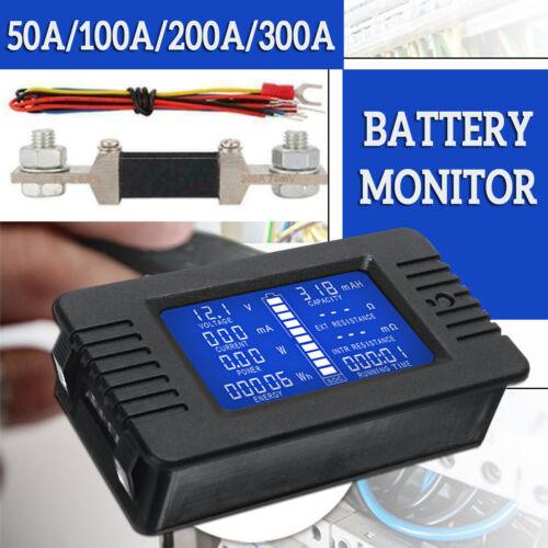 LCD Display DC Battery Monitor Meter 200V Voltmeter Amp For RV System 200A - Office Catch