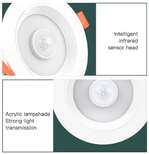 LED Panel Light PIR Motion Sensor LED Downlight 10W LED Ceiling Recessed Induction Light For Indoor Stair Corridor Lamps - Office Catch