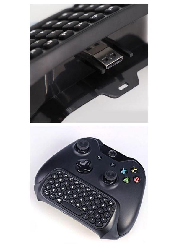 Mini Wireless Chat Pad Message Keyboard for Xbox One Controller Black - Office Catch