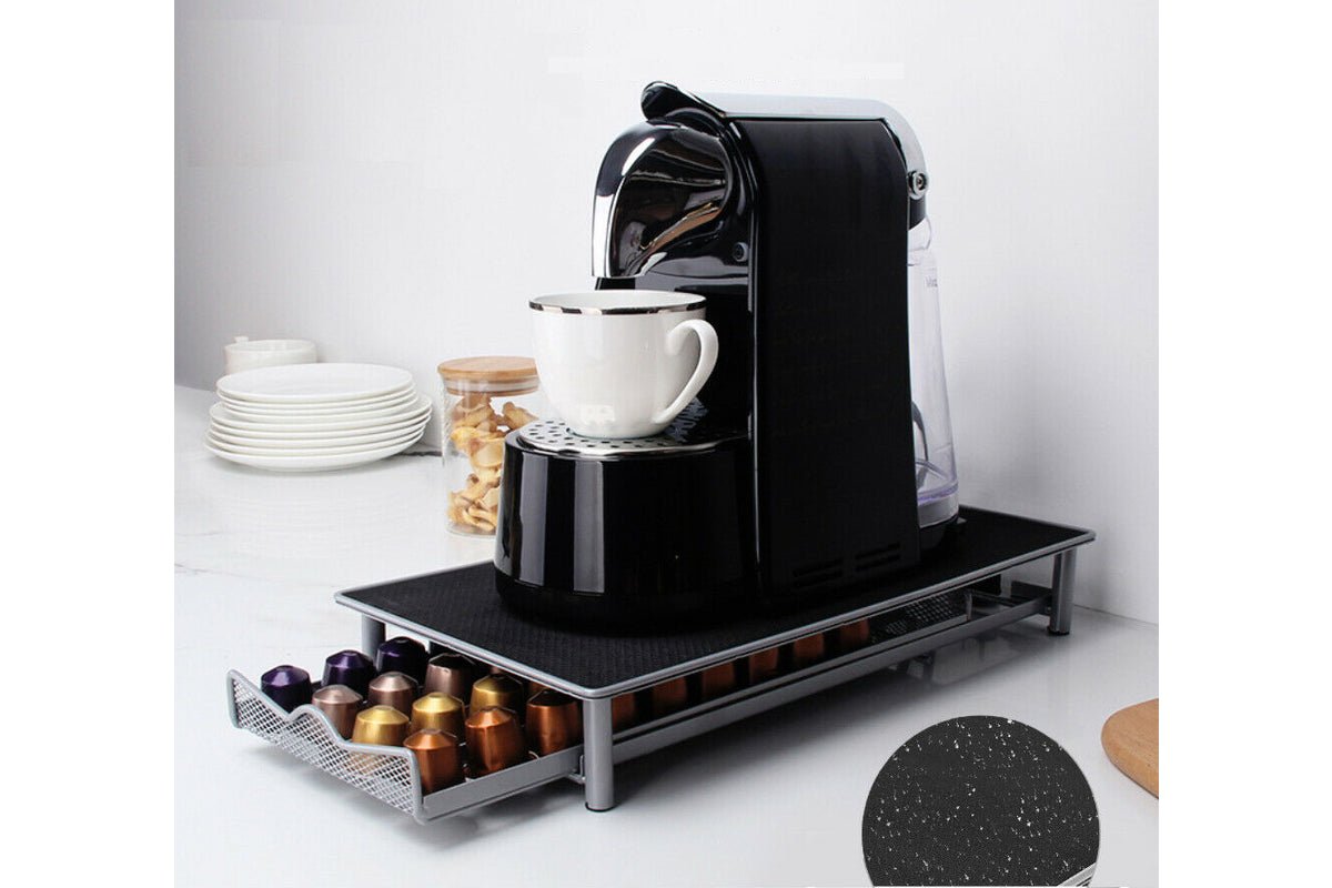 Nespreso Stand Coffee Capsules Holder Rack 40 Pods Drawer Storage Organizer - Office Catch