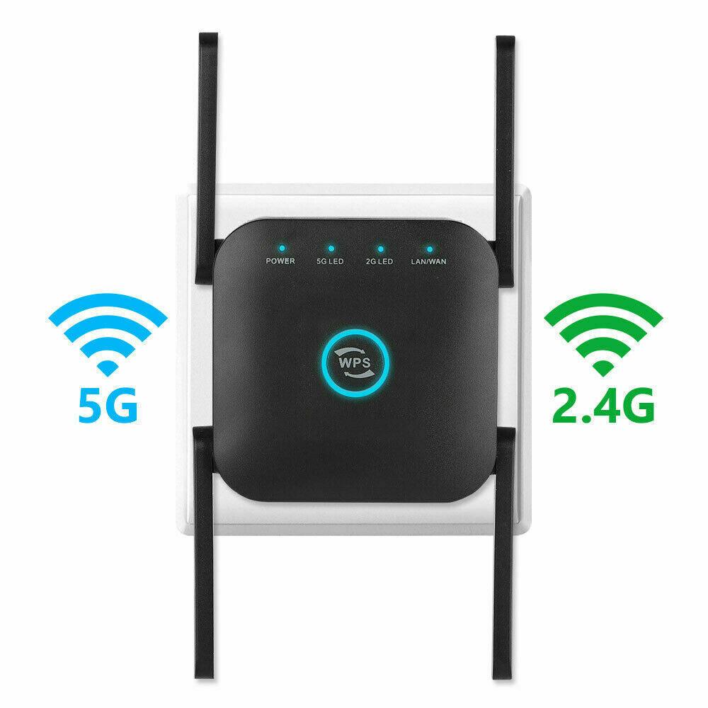 Network WiFi Extender 1200Mbps Dual-band WiFi Extender Wide Coverage - Office Catch