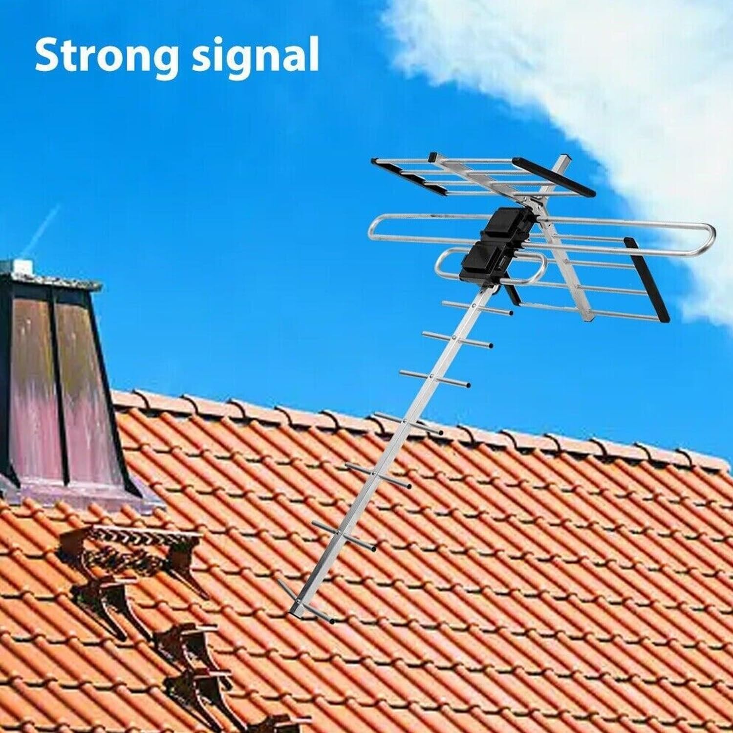 Outdoor Digital TV Antenna Aerial UHF VHF FM AUSTRALIAN Signal Amplifier Booster - Office Catch