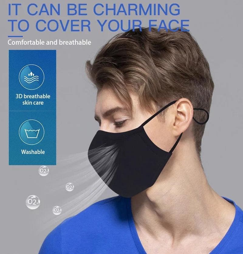 Protective Face Mask ADJUSTABLE & BREATHABLE Mouth Masks Reusable - Office Catch