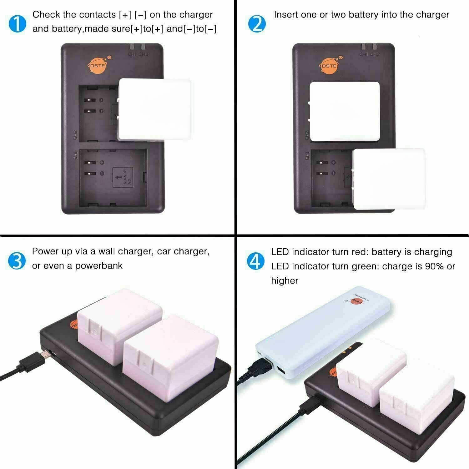 Rapid Fast Charging LCD Dual Charger for Arlo Pro 2 w/ USB Cable - Office Catch